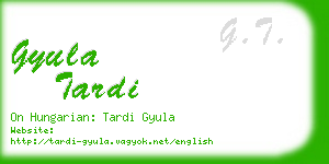 gyula tardi business card